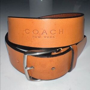 Coach Tan Leather Belt, Small
